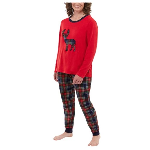 Eddie Bauer Women's Holiday Reindeer Family Matching Pajama Set - Picture 3 of 4